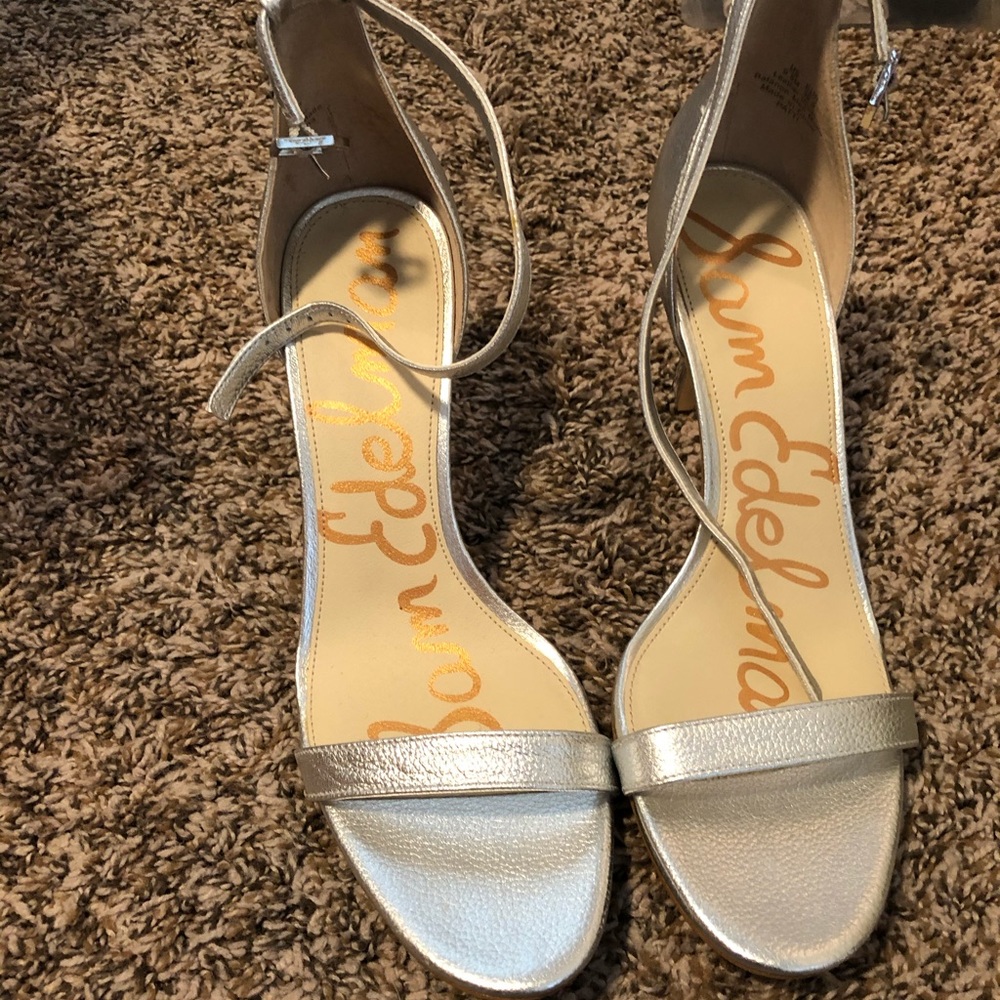 Sam Edelman silver heels size 9.5